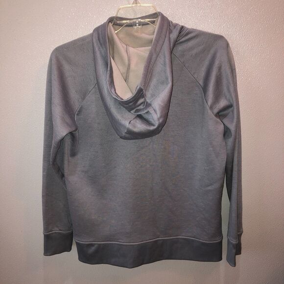 Under Armour Womens Large Gray Loose Fit Cold Gear Pullover Hoodie Sweatshirt L - Picture 6 of 10